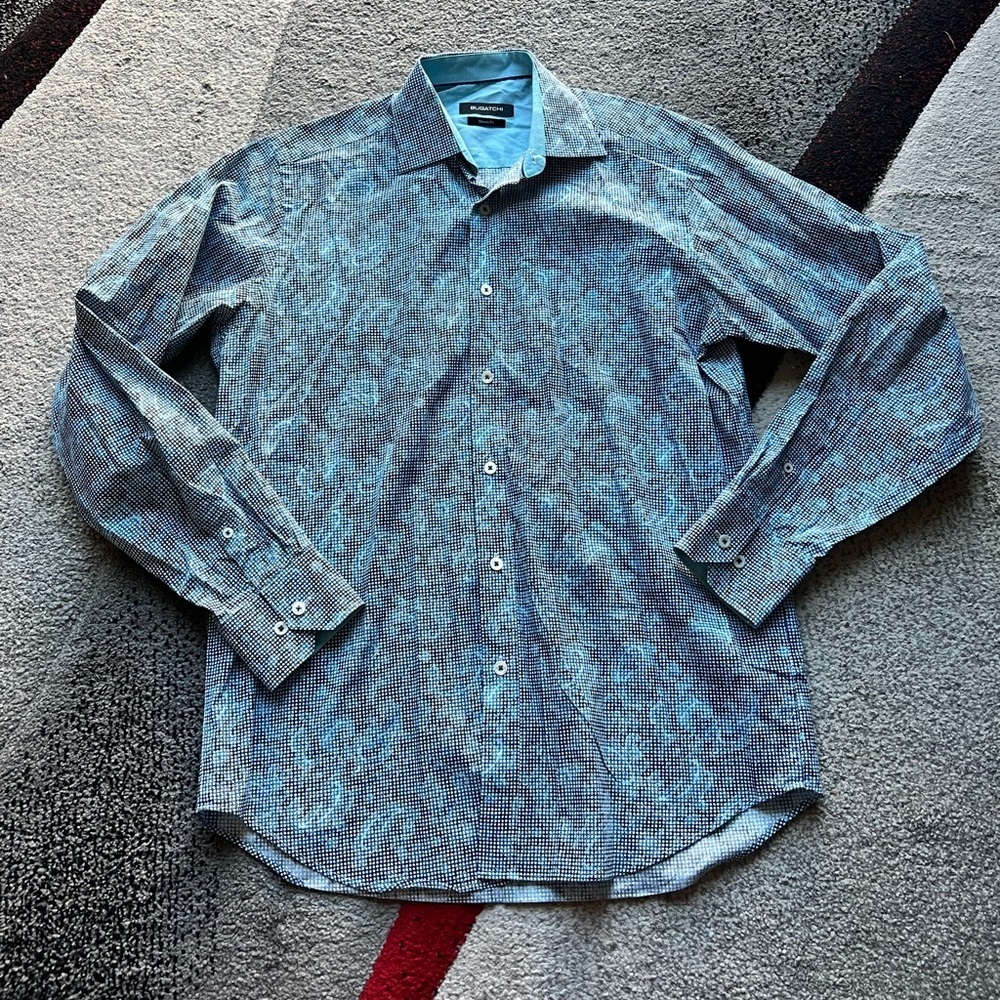 Bugatchi Pixelated Classic Fit Casual Shirt